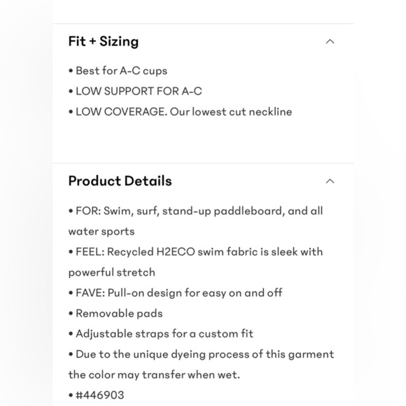 NWT Athleta Cardinal Scoop Bikini Top Size Small Best for A-C Cups. - Picture 7 of 8